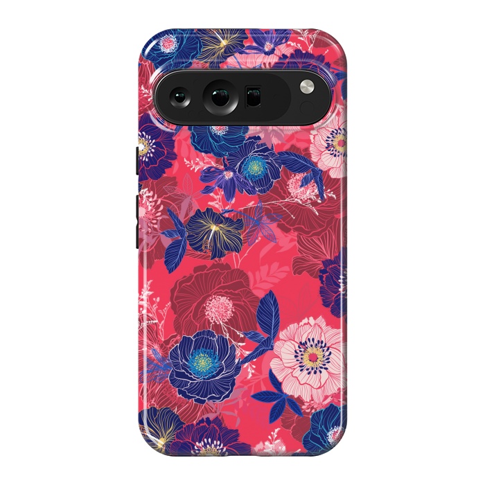 Pixel 9 Pro XL StrongFit Country Flowers in Red Sky by ArtsCase