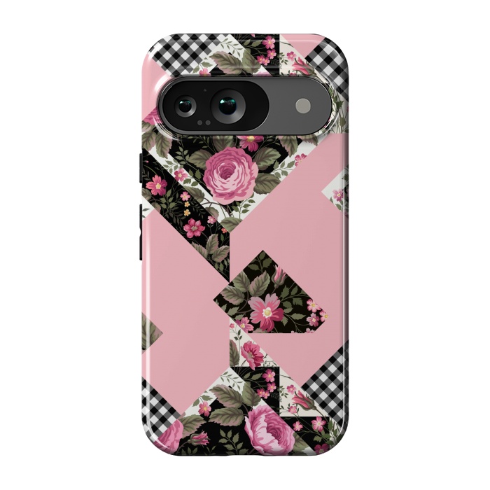 Pixel 9 StrongFit elegant roses with pink background by ArtsCase