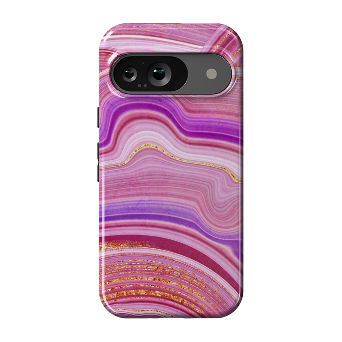 Pixel 9 StrongFit Marble Design fake stone textures, painted artificial marbled by ArtsCase