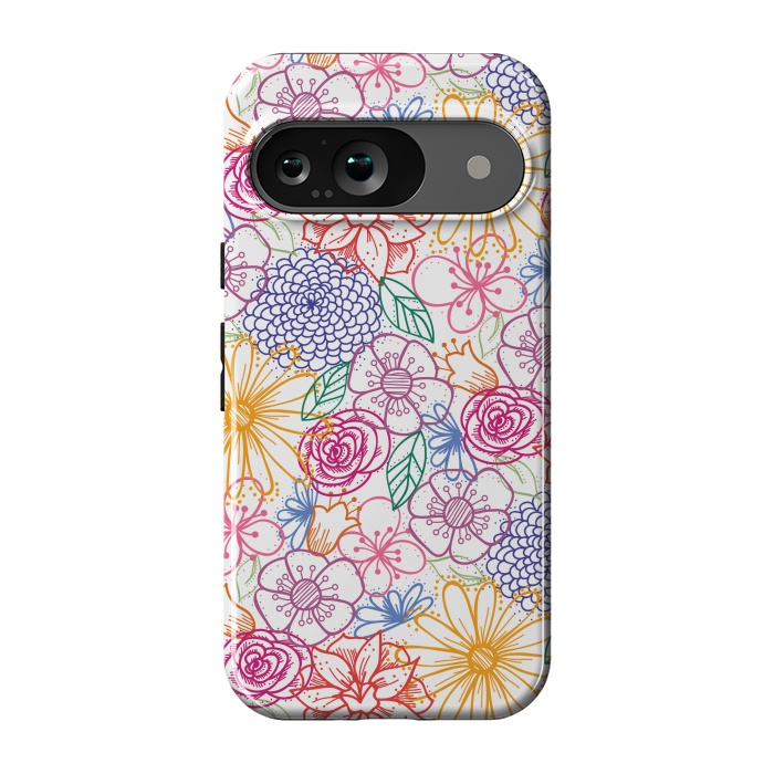 Pixel 9 StrongFit Summer Bright Floral by TracyLucy Designs