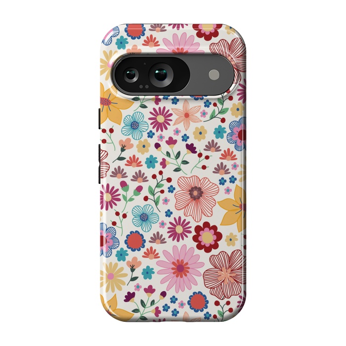 Pixel 9 StrongFit Springtime Wild Bloom by TracyLucy Designs