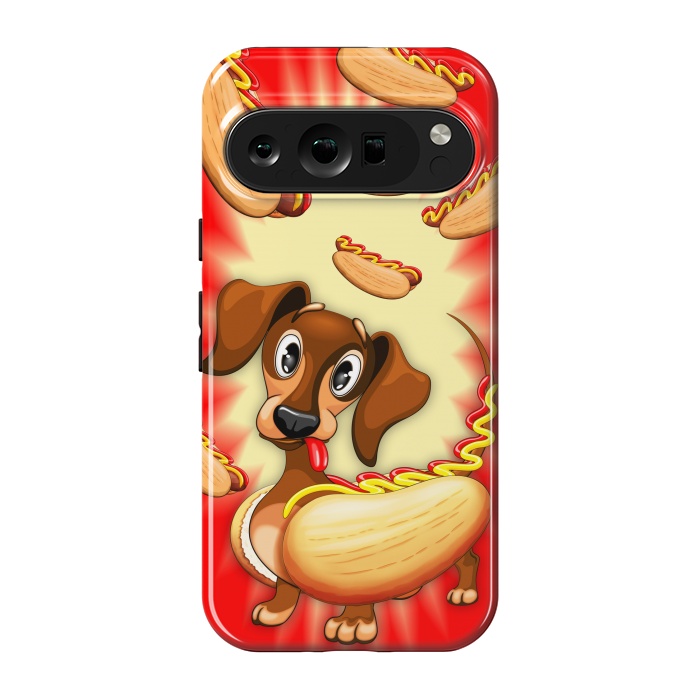 Pixel 9 pro StrongFit Dachshund Hot Dog Cute and Funny Character by BluedarkArt