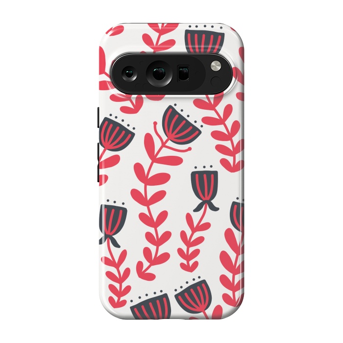 Pixel 9 pro StrongFit Red flowers by Winston