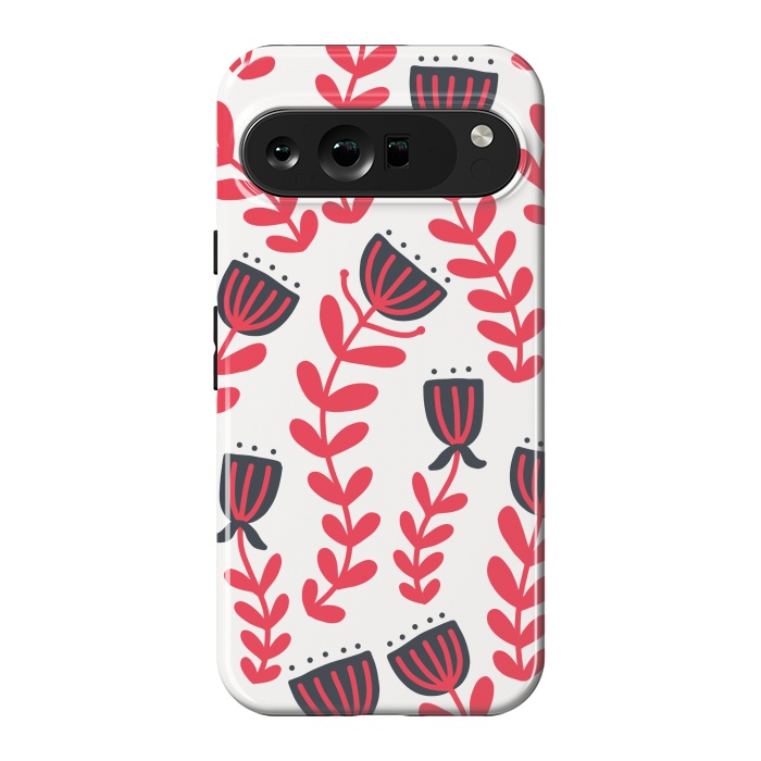 Pixel 9 Pro XL StrongFit Red flowers by Winston