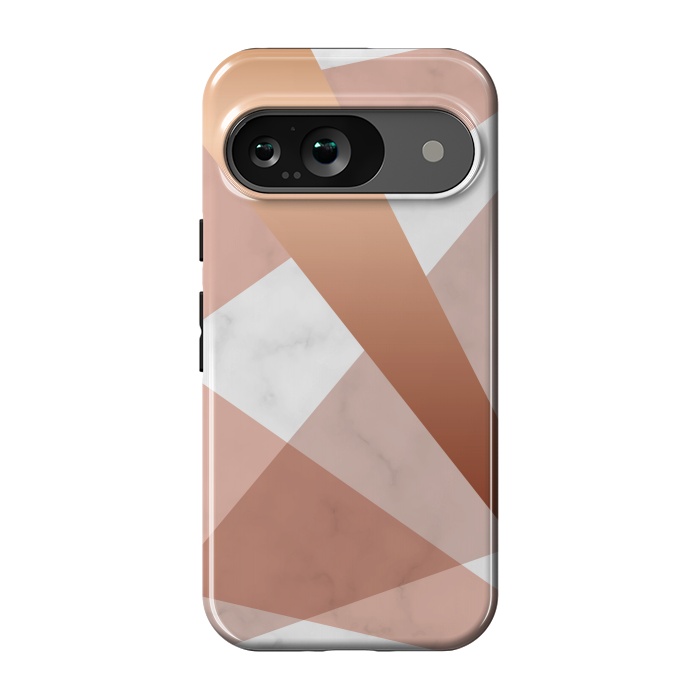 Pixel 9 StrongFit Marble Geometric design with peak figures by ArtsCase