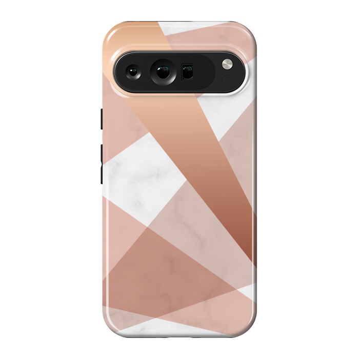 Pixel 9 Pro XL StrongFit Marble Geometric design with peak figures by ArtsCase