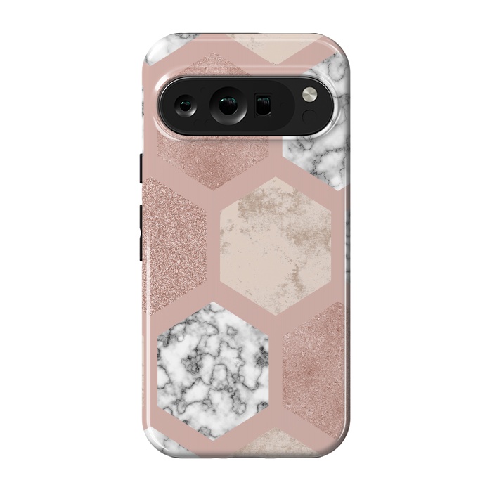 Pixel 9 pro StrongFit Marble Geometrical abstract design by ArtsCase