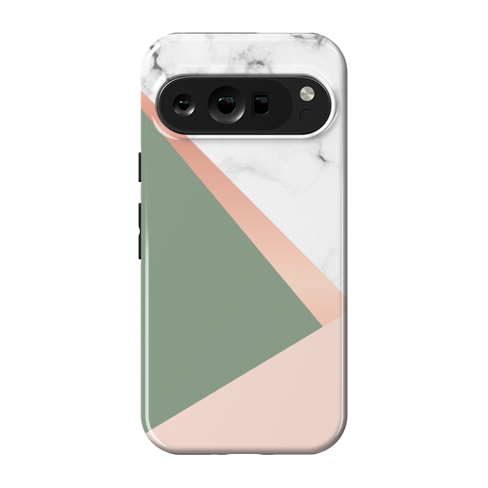 Pixel 9 pro StrongFit Marble geometric design with triangular image by ArtsCase