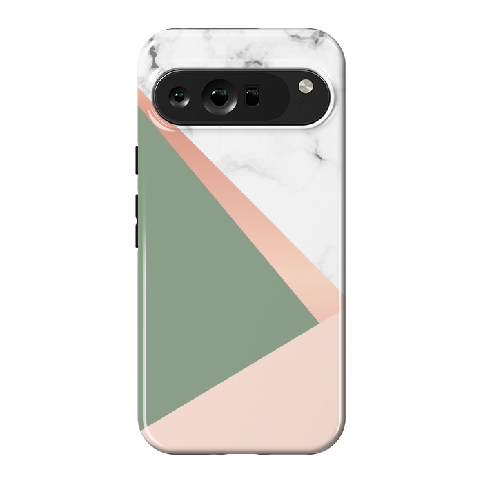 Pixel 9 Pro XL StrongFit Marble geometric design with triangular image by ArtsCase