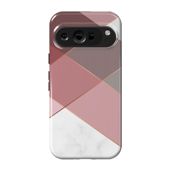 Pixel 9 pro StrongFit Marble Pattern Polygonal Lines by ArtsCase