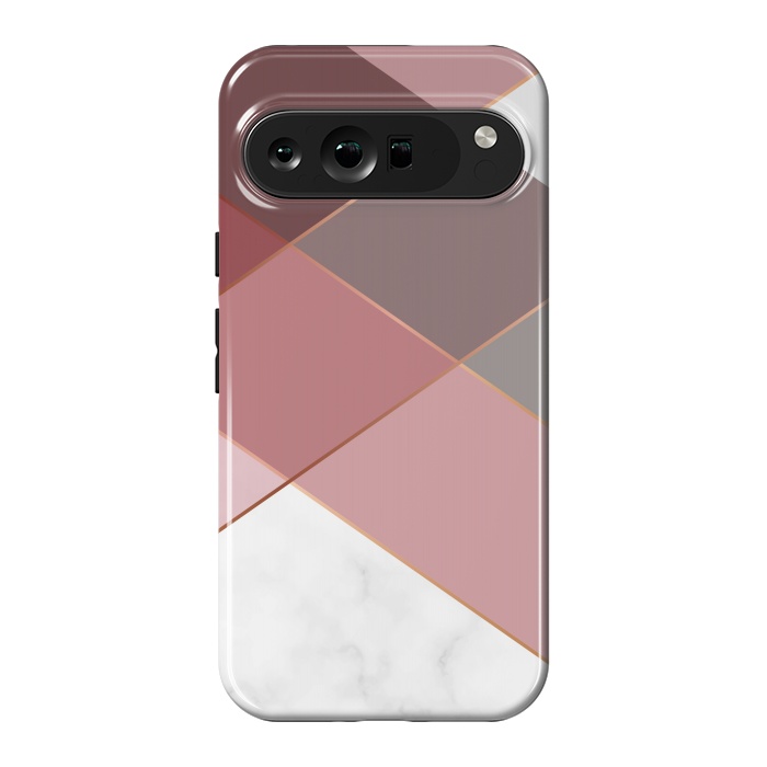 Pixel 9 Pro XL StrongFit Marble Pattern Polygonal Lines by ArtsCase