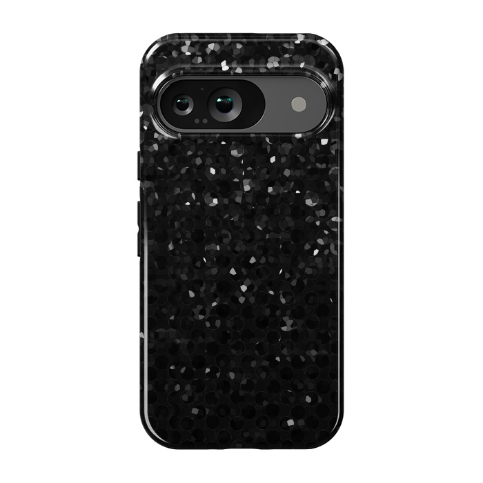 Pixel 9 StrongFit Black Crystal Bling Strass G283 by Medusa GraphicArt