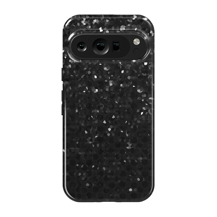 Pixel 9 pro StrongFit Black Crystal Bling Strass G283 by Medusa GraphicArt