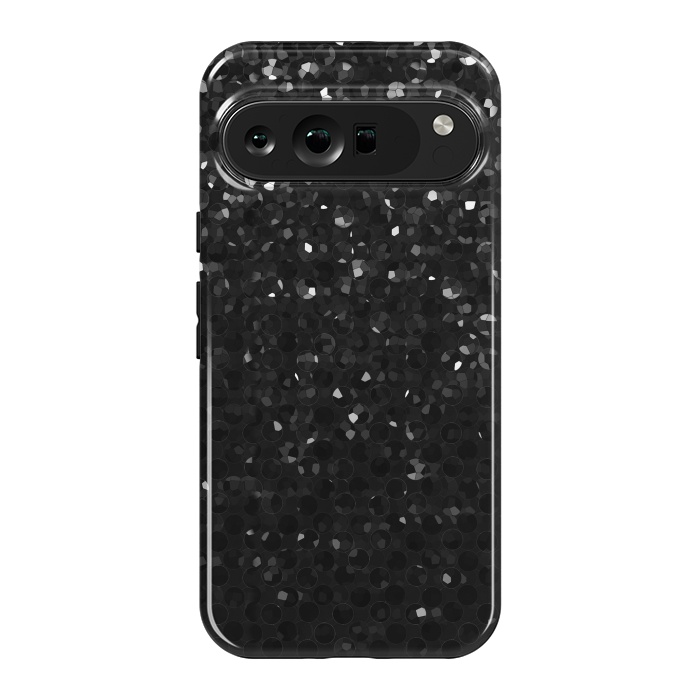 Pixel 9 Pro XL StrongFit Black Crystal Bling Strass G283 by Medusa GraphicArt