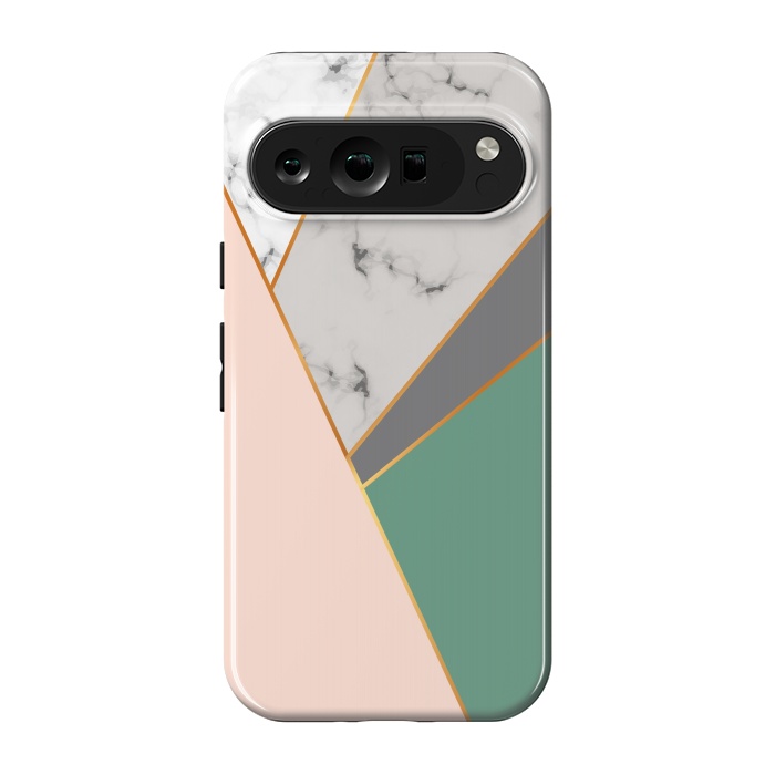 Pixel 9 pro StrongFit Modern Geometric Design with golden lines by ArtsCase