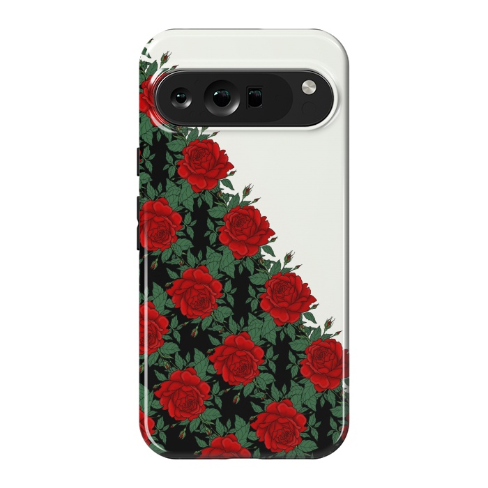 Pixel 9 Pro XL StrongFit Red roses pattern by Jms