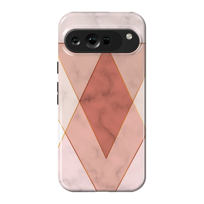 Pixel 9 Pro XL StrongFit Modern Marble Geometric Design Triangular by ArtsCase