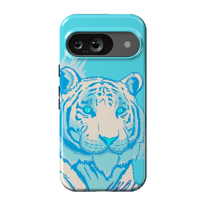 Pixel 9 StrongFit The blue tiger by Steve Wade (Swade)