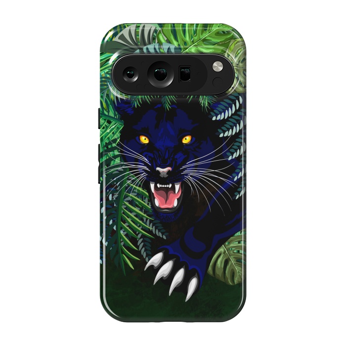 Pixel 9 pro StrongFit Black Panther Spirit coming out from the Jungle by BluedarkArt