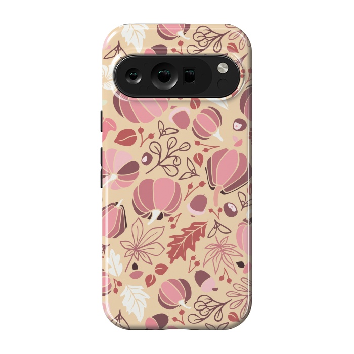 Pixel 9 pro StrongFit Fall Fruits in Cream and Pink by Paula Ohreen