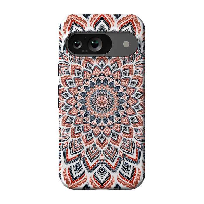 Pixel 9 StrongFit Blue red mandala by Jms