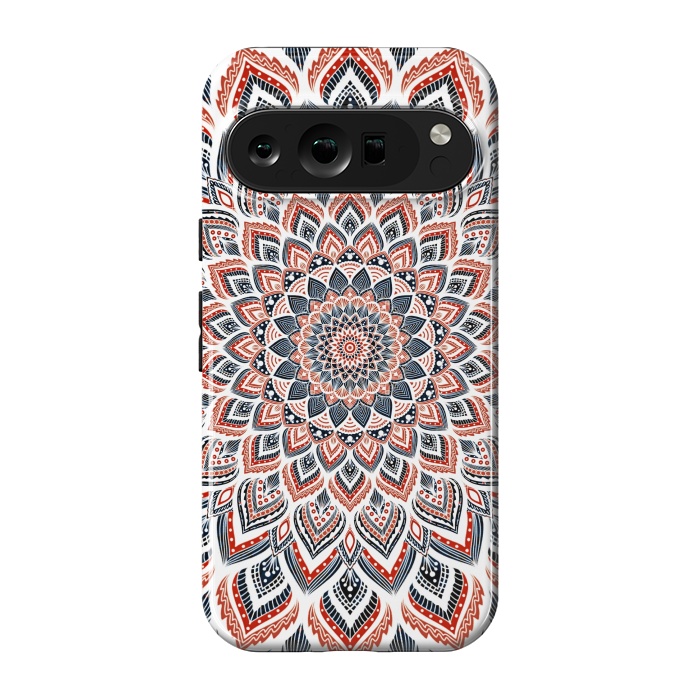 Pixel 9 pro StrongFit Blue red mandala by Jms