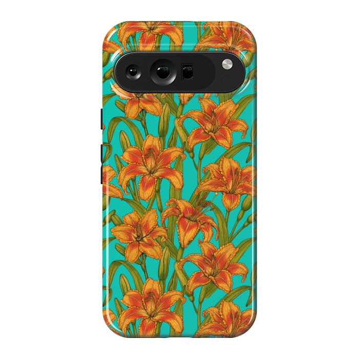 Pixel 9 Pro XL StrongFit Tawny daylily flowers  by Katerina Kirilova