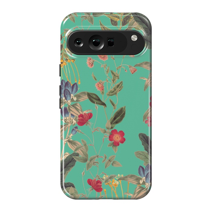 Pixel 9 Pro XL StrongFit Aqua Blooms by Zala Farah