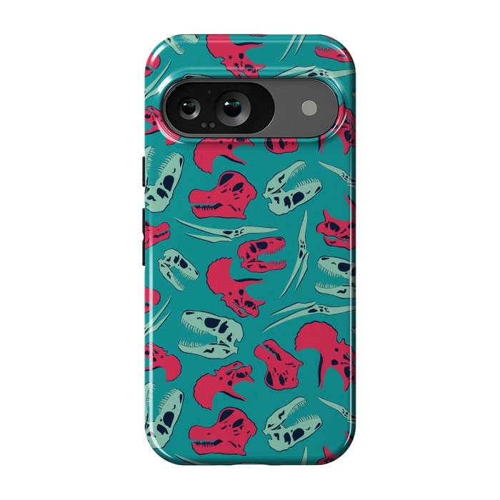 Pixel 9 StrongFit Skull Roll - Teal by Melissa Lee