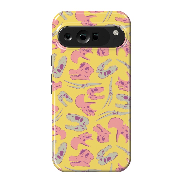 Pixel 9 Pro XL StrongFit Skull Roll - Yellow by Melissa Lee