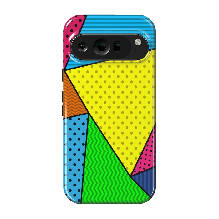 Pixel 9 pro StrongFit colourful abstract dotted pattern by MALLIKA