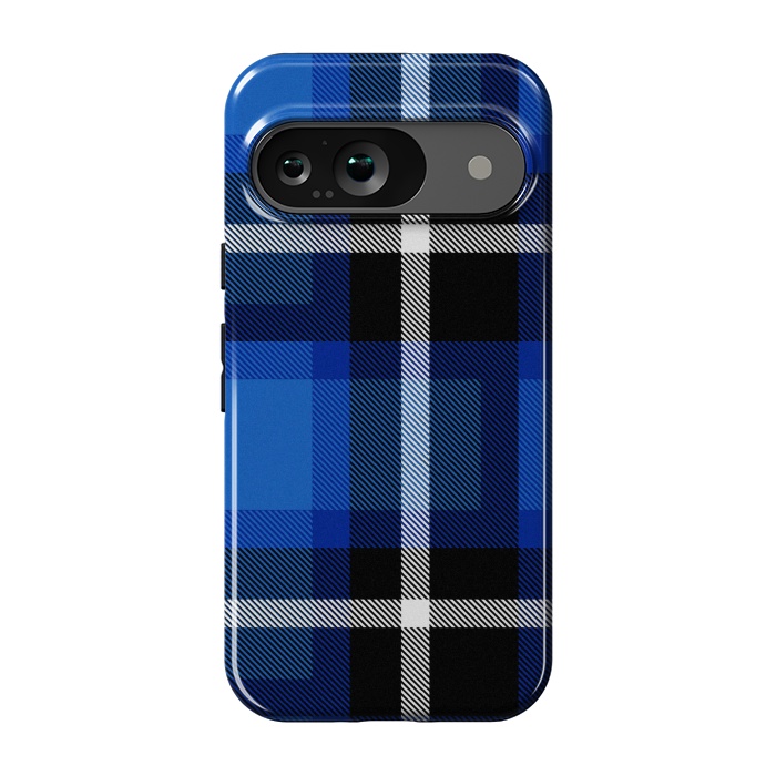 Pixel 9 StrongFit Blue Scottish Plaid by TMSarts