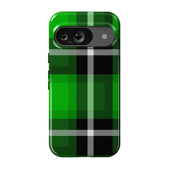 Pixel 9 StrongFit Green Scottish Plaid by TMSarts