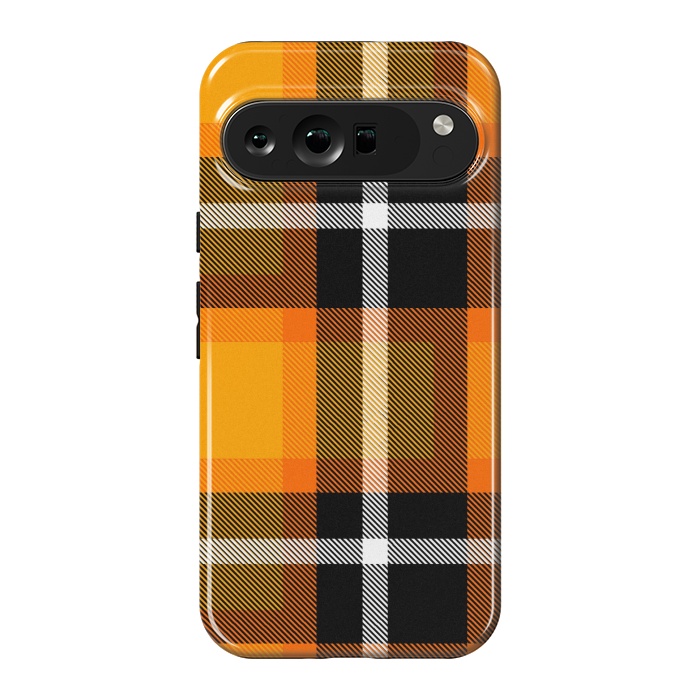 Pixel 9 Pro XL StrongFit Orange Scottish Plaid by TMSarts