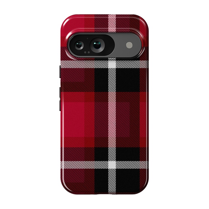 Pixel 9 StrongFit Red Scottish Plaid by TMSarts