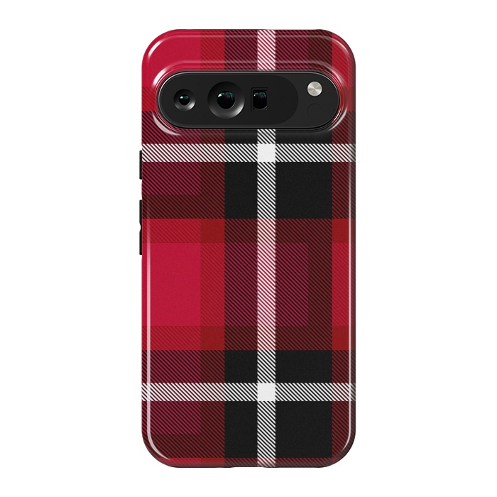 Pixel 9 Pro XL StrongFit Red Scottish Plaid by TMSarts