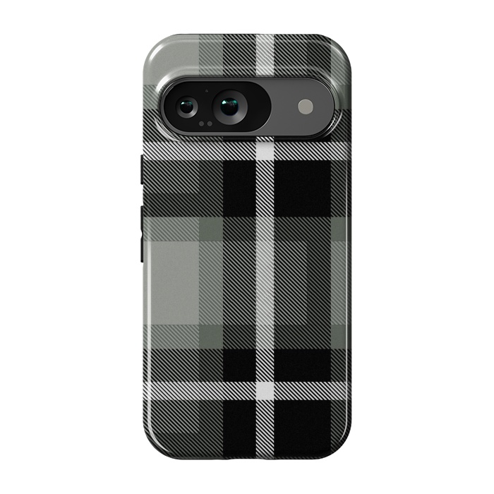 Pixel 9 StrongFit Warm Gray Scottish Plaid by TMSarts