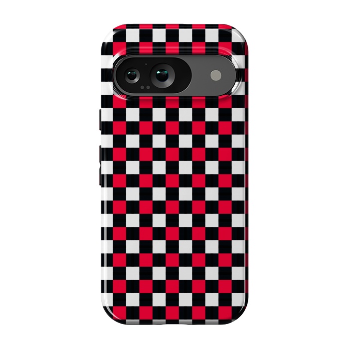 Pixel 9 StrongFit Red and Black Checkered by TMSarts