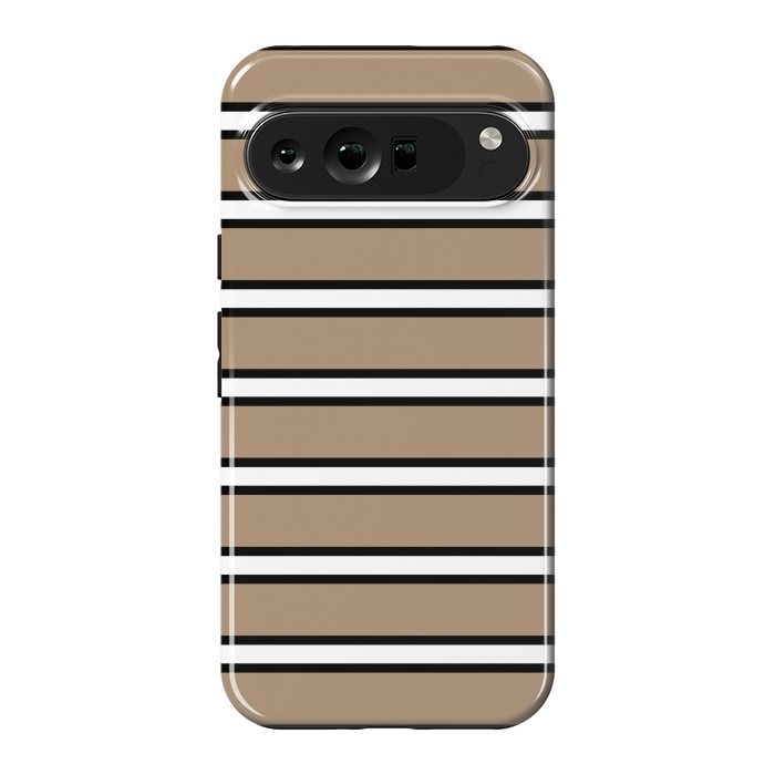 Pixel 9 Pro XL StrongFit Khaki Contrast Stripes by TMSarts