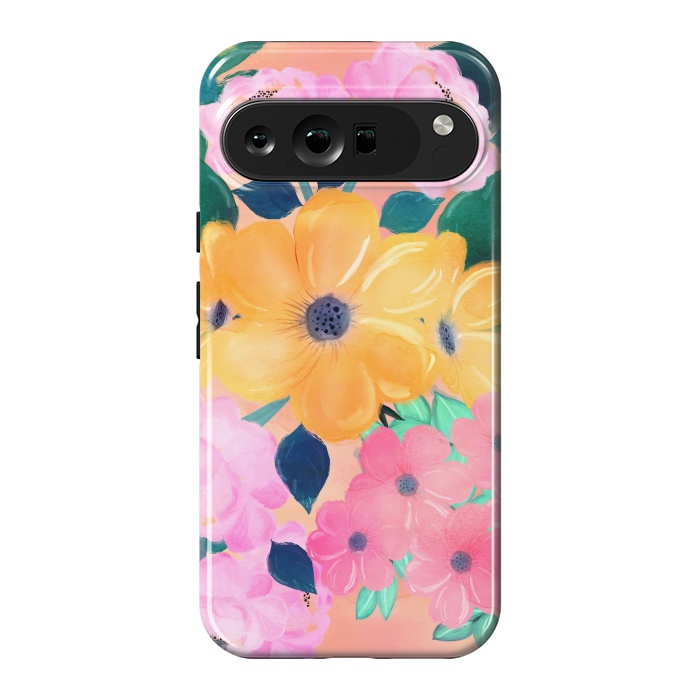 Pixel 9 Pro XL StrongFit Cute Colorful Romantic Watercolor Flowers  by InovArts