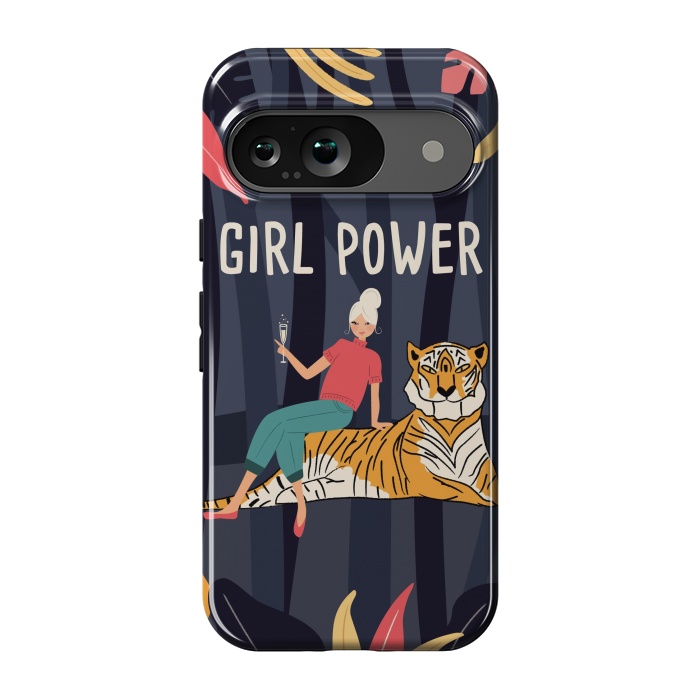 Pixel 9 StrongFit Girl Power - Woman and Tiger by Jelena Obradovic