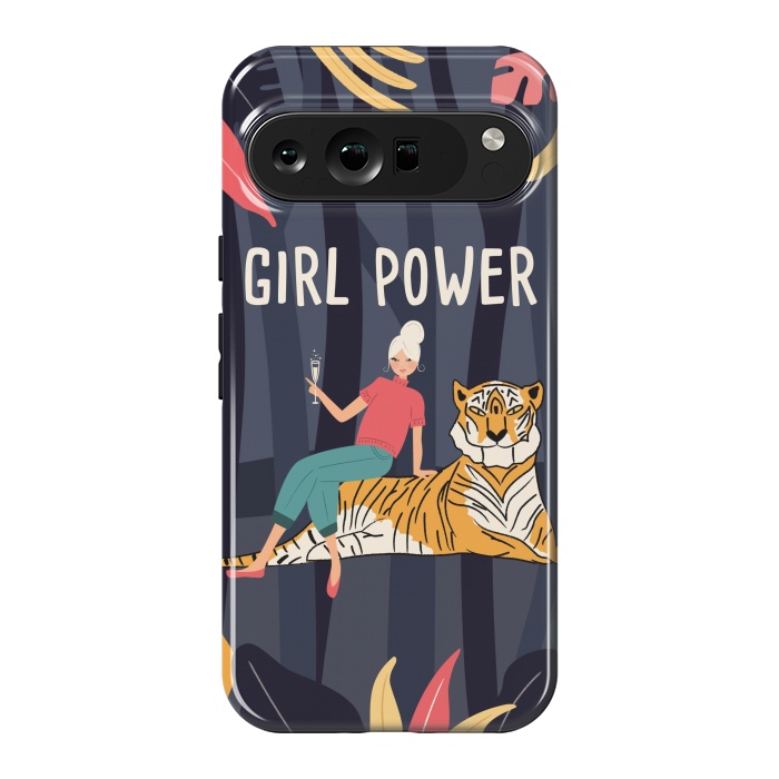 Pixel 9 Pro XL StrongFit Girl Power - Woman and Tiger by Jelena Obradovic