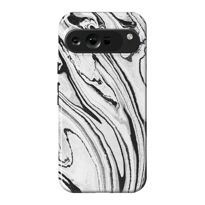 Pixel 9 Pro XL StrongFit Minimal painted marble stripes by Oana 