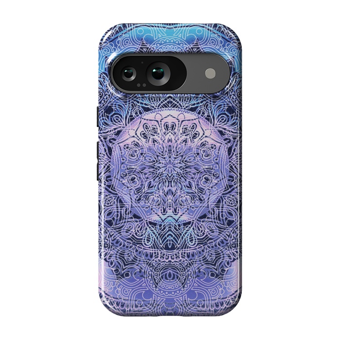 Pixel 9 StrongFit Blue purple gradient mandala by Oana 