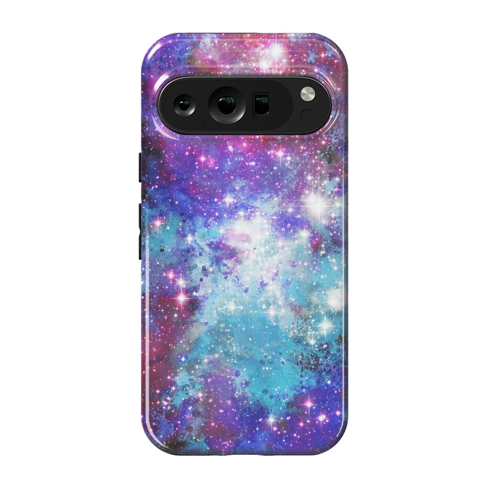 Pixel 9 pro StrongFit Purple violet starry galaxy by Oana 