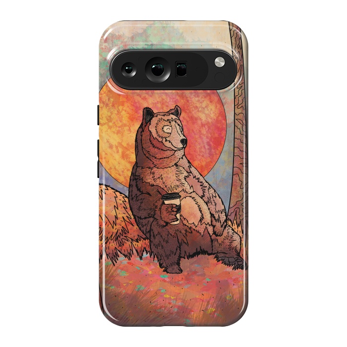 Pixel 9 Pro XL StrongFit The relaxing bear by Steve Wade (Swade)