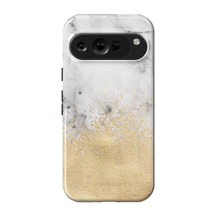 Pixel 9 pro StrongFit Gold Dust on Marble by Tangerine-Tane