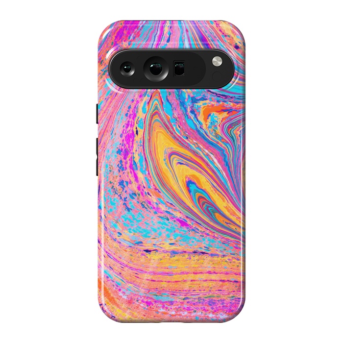 Pixel 9 Pro XL StrongFit Colorful Marbling Artwork by ArtsCase