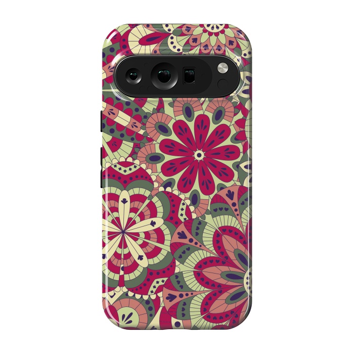 Pixel 9 pro StrongFit Floral Made with Many Mandalas by ArtsCase