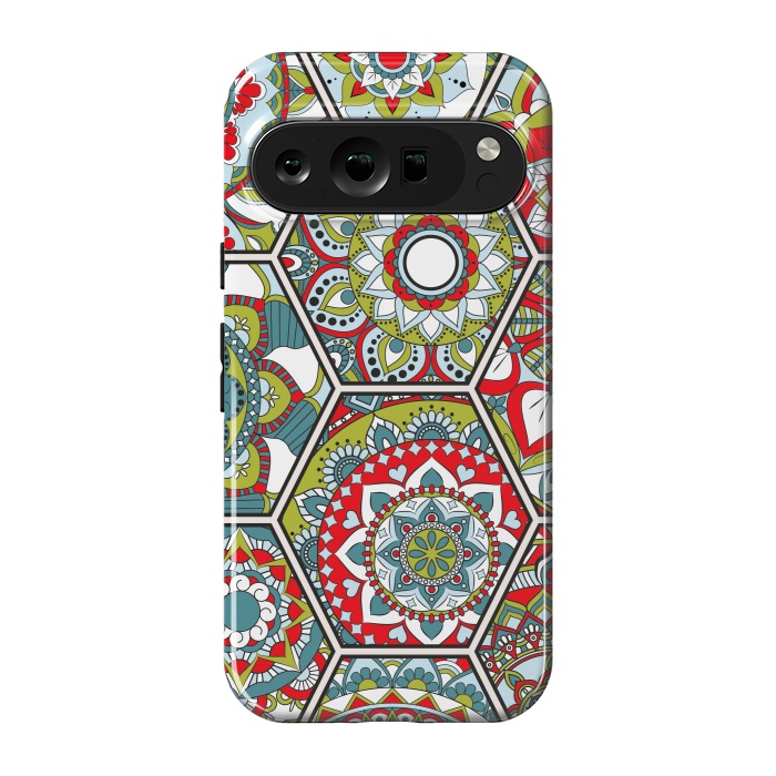 Pixel 9 pro StrongFit Mandala Boho Chic Style Patchwork by ArtsCase